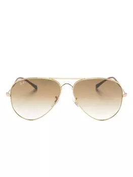 Ray-Ban солнцезащитные очки-авиаторы, золотистый