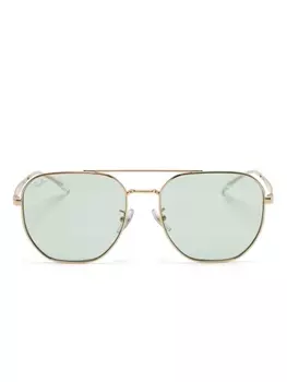 Ray-Ban солнцезащитные очки-авиаторы, золотистый