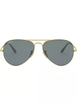 Ray-Ban солнцезащитные очки-авиаторы, золотой