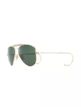 Ray-Ban солнцезащитные очки-авиаторы, золотой