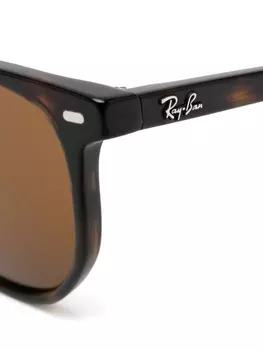 Ray-Ban солнцезащитные очки Elliot трапециевидной формы, коричневый