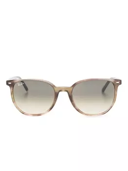 Ray-Ban солнцезащитные очки Elliot в геометричной оправе, коричневый
