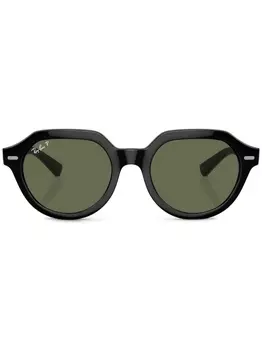 Ray-Ban солнцезащитные очки Gina в круглой оправе, черный