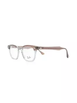 Ray-Ban солнцезащитные очки Hawkeye в квадратной оправе, коричневый