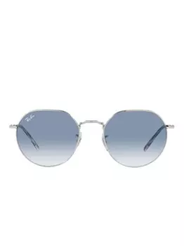Ray-Ban солнцезащитные очки Jack в круглой оправе, серебряный