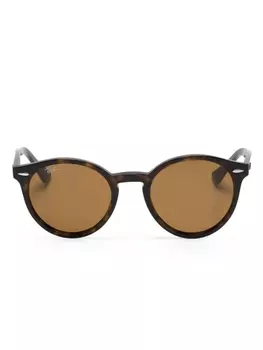 Ray-Ban солнцезащитные очки Larry в овальной оправе, коричневый