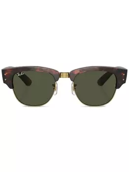 Ray-Ban солнцезащитные очки Mega Clubmaster черепаховой расцветки, зеленый