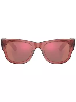 Ray-Ban солнцезащитные очки Mega Wayfarer, розовый
