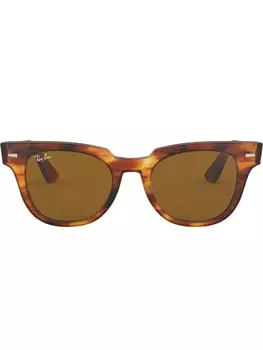 Ray-Ban солнцезащитные очки Meteor Stripped Havana, коричневый