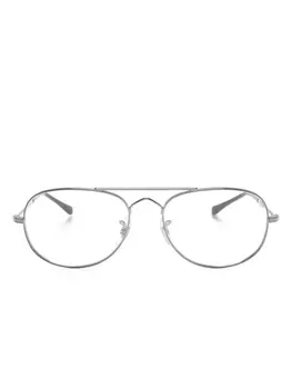 Ray-Ban солнцезащитные очки-пилоты Bain Bridge, серебристый