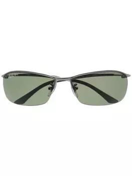Ray-Ban солнцезащитные очки RB3183 в прямоугольной оправе, серебряный