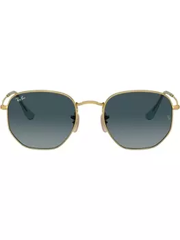 Ray-Ban солнцезащитные очки RB3548N в шестиугольной оправе, золотистый