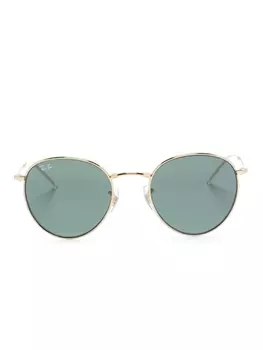 Ray-Ban солнцезащитные очки Round Reverse, золотой