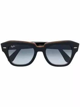 Ray-Ban солнцезащитные очки State Street в квадратной оправе, черный