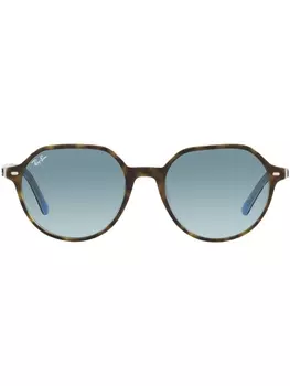 Ray-Ban солнцезащитные очки Thalia в круглой оправе, коричневый