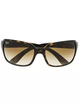 Ray-Ban солнцезащитные очки в черепаховой оправе, коричневый