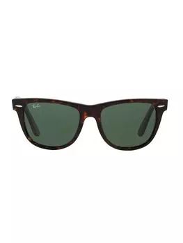 Ray-Ban солнцезащитные очки в квадратной оправе, коричневый