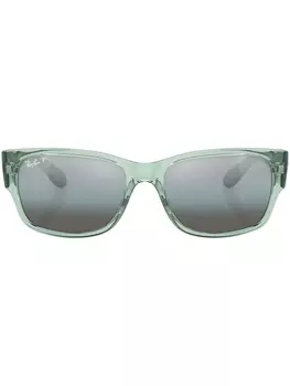 Ray-Ban солнцезащитные очки в квадратной оправе, зеленый