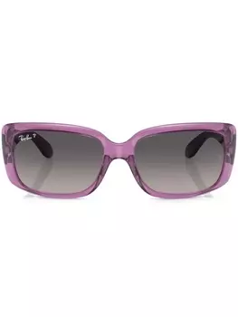 Ray-Ban солнцезащитные очки в квадратной оправе, розовый