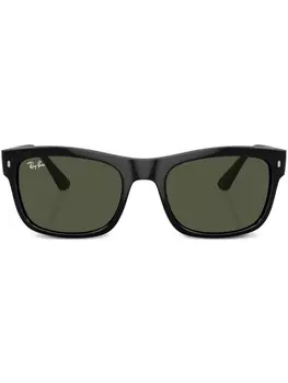 Ray-Ban солнцезащитные очки в квадратной оправе с логотипом, черный