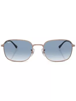 Ray-Ban солнцезащитные очки в квадратной оправе с эффектом градиента, золотистый