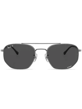 Ray-Ban солнцезащитные очки в квадратной оправе, серый