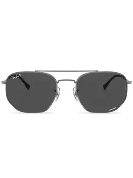 Ray-Ban солнцезащитные очки в квадратной оправе, серый