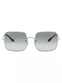 Ray-Ban солнцезащитные очки в квадратной оправе, серебряный