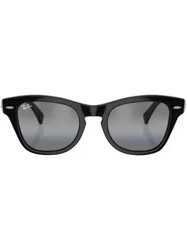 Ray-Ban солнцезащитные очки в квадратной оправе, черный