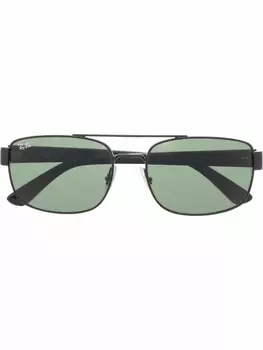Ray-Ban солнцезащитные очки в прямоугольной оправе, черный