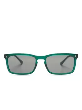 Ray-Ban солнцезащитные очки в прямоугольной оправе, зеленый