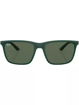 Ray-Ban солнцезащитные очки в прямоугольной оправе, зеленый