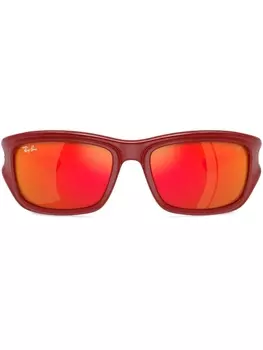 Ray-Ban солнцезащитные очки в прямоугольной оправе, черный