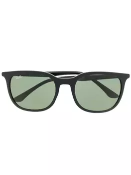 Ray-Ban солнцезащитные очки в прямоугольной оправе, черный