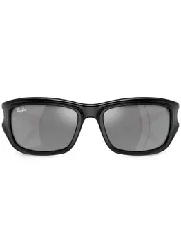 Ray-Ban солнцезащитные очки в прямоугольной оправе, черный