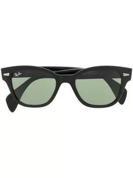 Ray-Ban солнцезащитные очки в прямоугольной оправе, черный