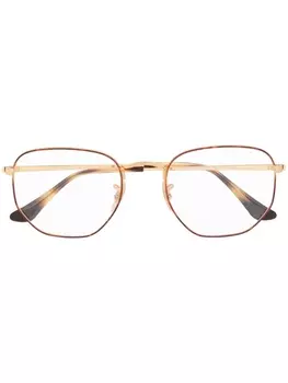 Ray-Ban солнцезащитные очки в шестиугольной оправе, золотистый