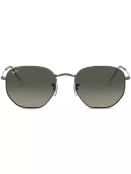 Ray-Ban солнцезащитные очки в шестиугольной оправе, серый