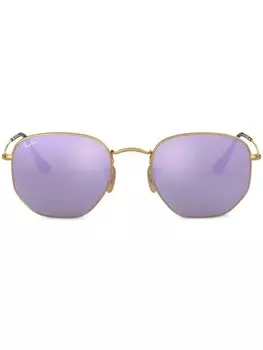 Ray-Ban солнцезащитные очки в шестиугольной оправе, фиолетовый