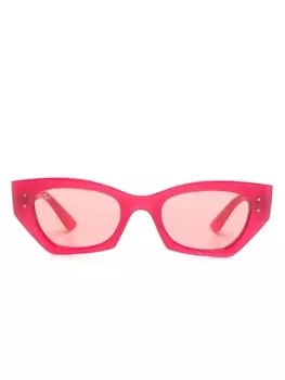 Ray-Ban солнцезащитные очки Zena в геометричной оправе, розовый