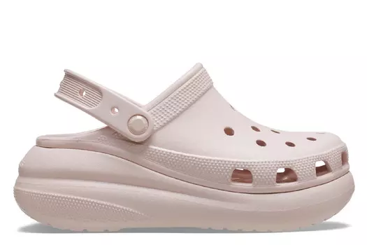 Раздавить сабо и шлепанцы на танкетке Crocs, розовый