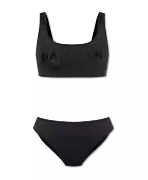 Раздельный купальник Balmain, черный