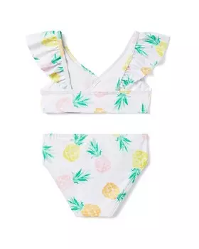 Раздельный купальник Janie and Jack из переработанного материала с оборками и ананасами, мультиколор