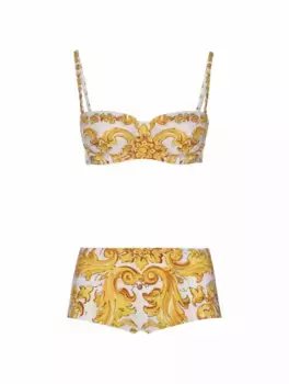 Раздельный купальник Majolica Dolce&Gabbana, жёлтый