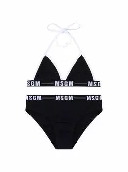 Раздельный купальник с логотипом MSGM