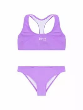 Раздельный купальник с логотипом N°21, фиолетовый