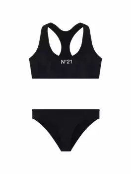 Раздельный купальник с логотипом N°21, черный
