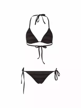 Раздельный купальник с монограммой Balmain, коричневый