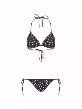 Раздельный купальник с принтом Dolce&Gabbana, черный