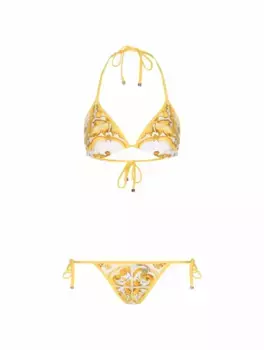 Раздельный купальник с принтом Majolica Dolce&Gabbana, мультиколор